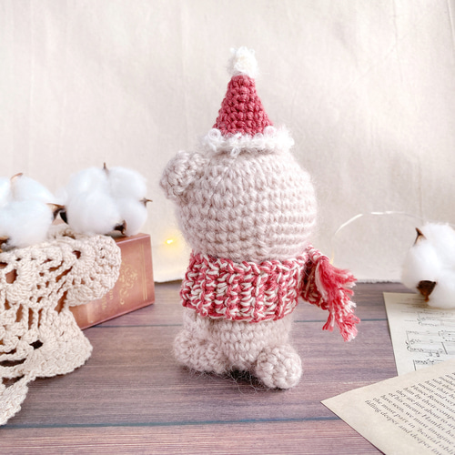 ほっこり冬の仲間たちのあみぐるみセット＊クリスマスギフトボックス