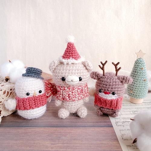 あみぐるみ　ぶたさん　② クリスマス　【ゆっこ】 ハンドメイド 2025年最新】ぶたあみぐるみの人気アイテム - メルカリ