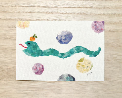 絵 絵画 白蛇 干支 開運画 アクリル画 原画 アート インテリア