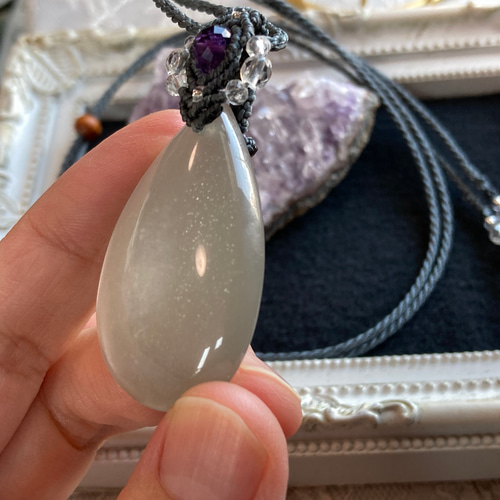 天然石のモザイクマクラメネックレス 431a7011d1fdff480b813ca6cd9be8