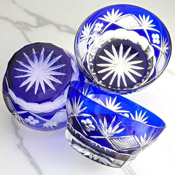 切子鉢 切子 時代物 そうめん鉢 アンティーク 切子鉢 切子 時代物