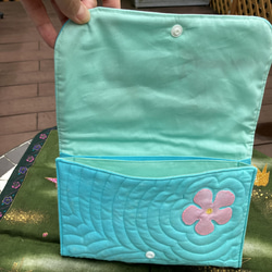 ピンクのプルメリアの手帳ケース　受注製作 3枚目の画像