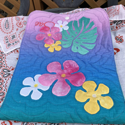 ピンクのプルメリアの手帳ケース　受注製作 14枚目の画像