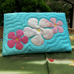 ピンクのプルメリアの手帳ケース　受注製作 2枚目の画像