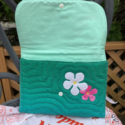 ピンクのプルメリアの手帳ケース　受注製作 11枚目の画像