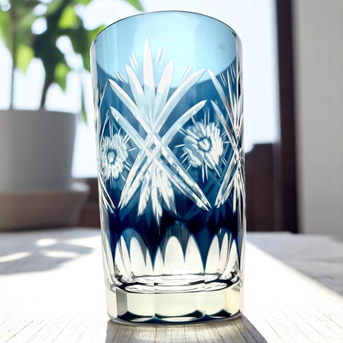 単品バラ売り＞ラスト1客 江戸切子 グラス 藍紺 グラス antique