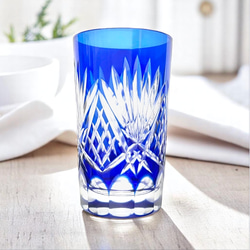 切りグラス色々(バラ売り可能) 単品バラ売り＞ラスト1客 江戸切子 グラス 青 グラス antique art