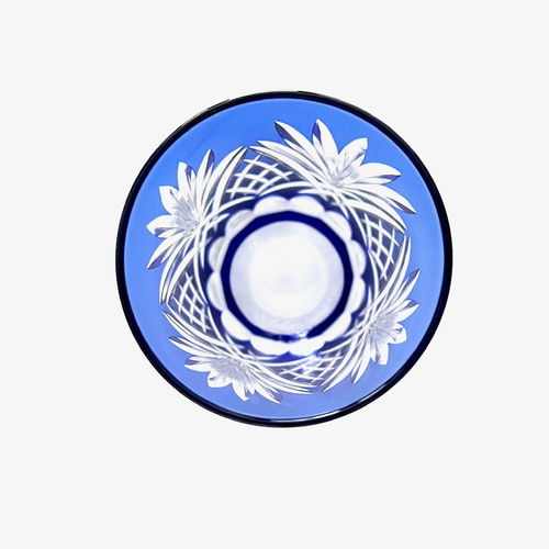 単品バラ売り＞ラスト1客 江戸切子 グラス 青 グラス antique art