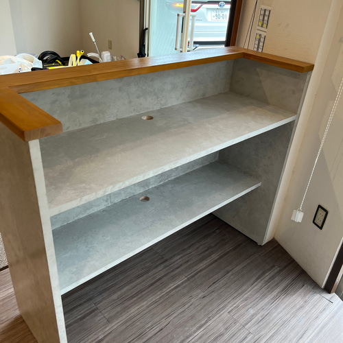 石っぽい ワイド130 レジカウンター 受付カウンター カウンター 机