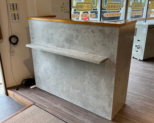 石っぽい ワイド130 レジカウンター 受付カウンター カウンター 机