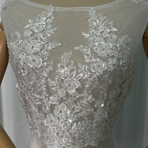 送料無料！ボレロ ラウンドネック ノースリーブ くるみボタン 前撮り  