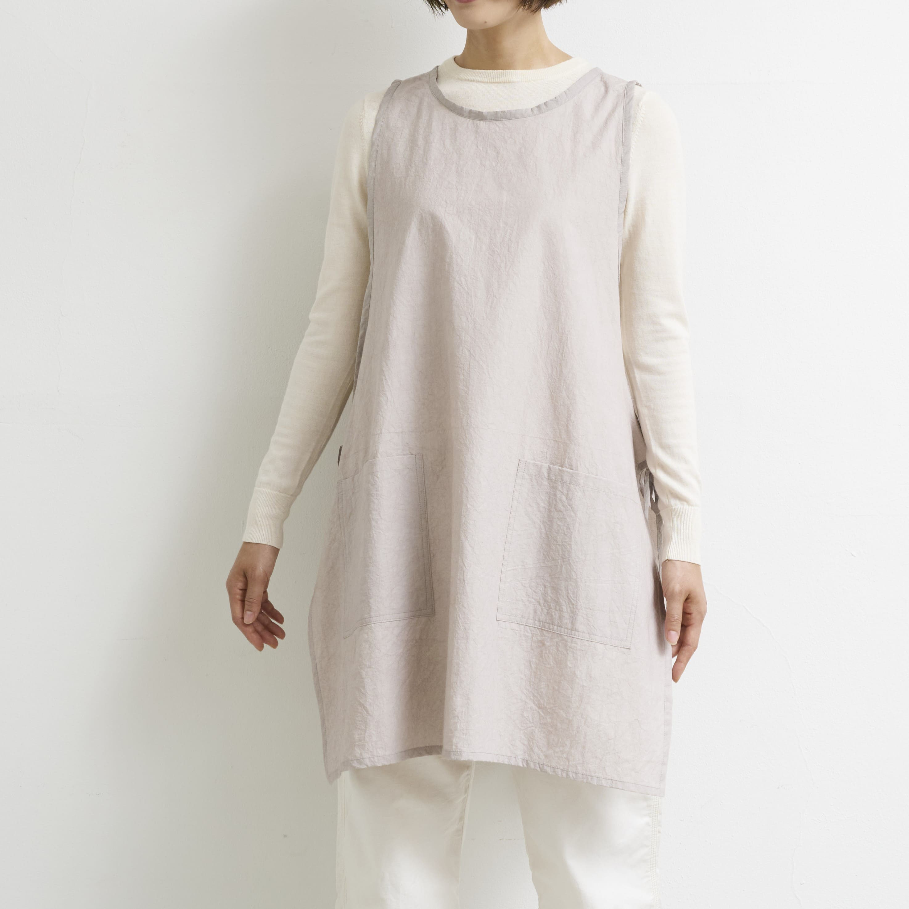 ビブエプロン TW / bib apron TW　グレージュ