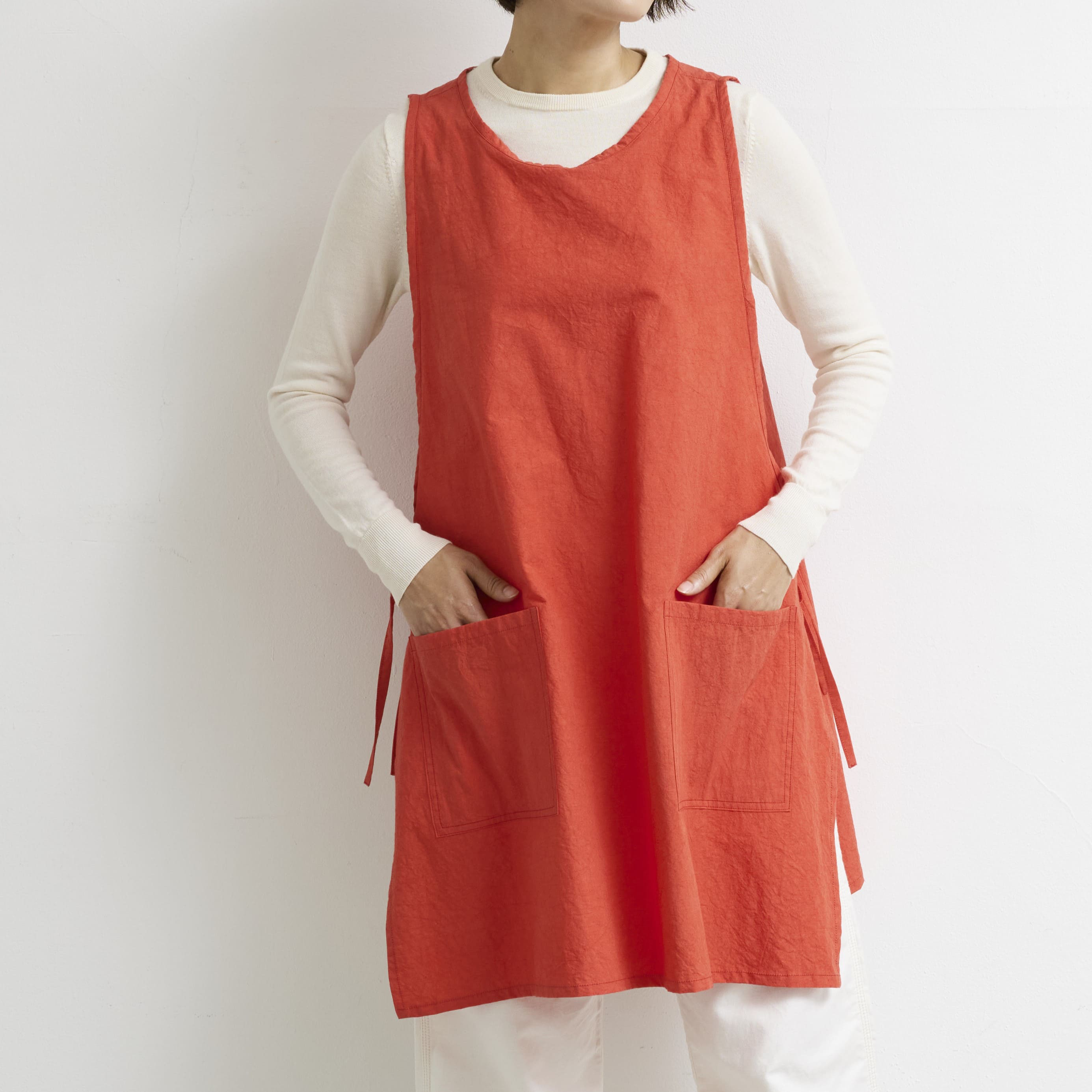 ビブエプロン TW / bib apron TW　レッド