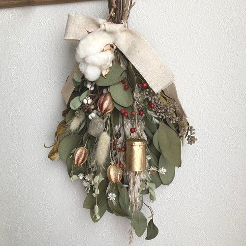 ドライフラワーのスワッグ ユーカリポポラス ドライフラワー