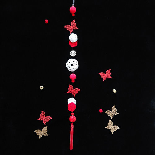 ひな祭り*水引の吊るし飾り・1本《蝶》《毬》027* ガーランド yannn