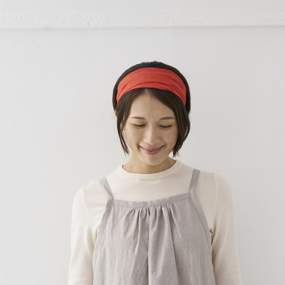 ワークヘアバンド TW / work hairband TW　レッド 1枚目の画像