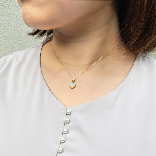 K18 + ダイヤモンドパール綺麗なペンダントトップ♡