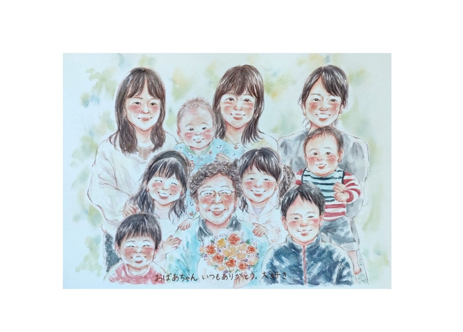 世界で1枚のオーダーメイド似顔絵☆ハイクオリティver還暦古希米寿