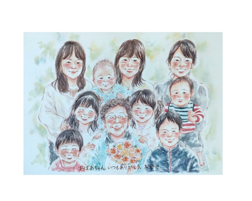 似顔絵 A4 還暦祝い 米寿 古希 名入れ イラスト 似顔絵オーダー