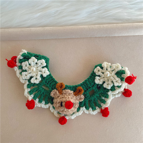 EMY's Gallery 猫襟 ワンちゃん襟 首輪 カギ編み 犬襟 つけ襟