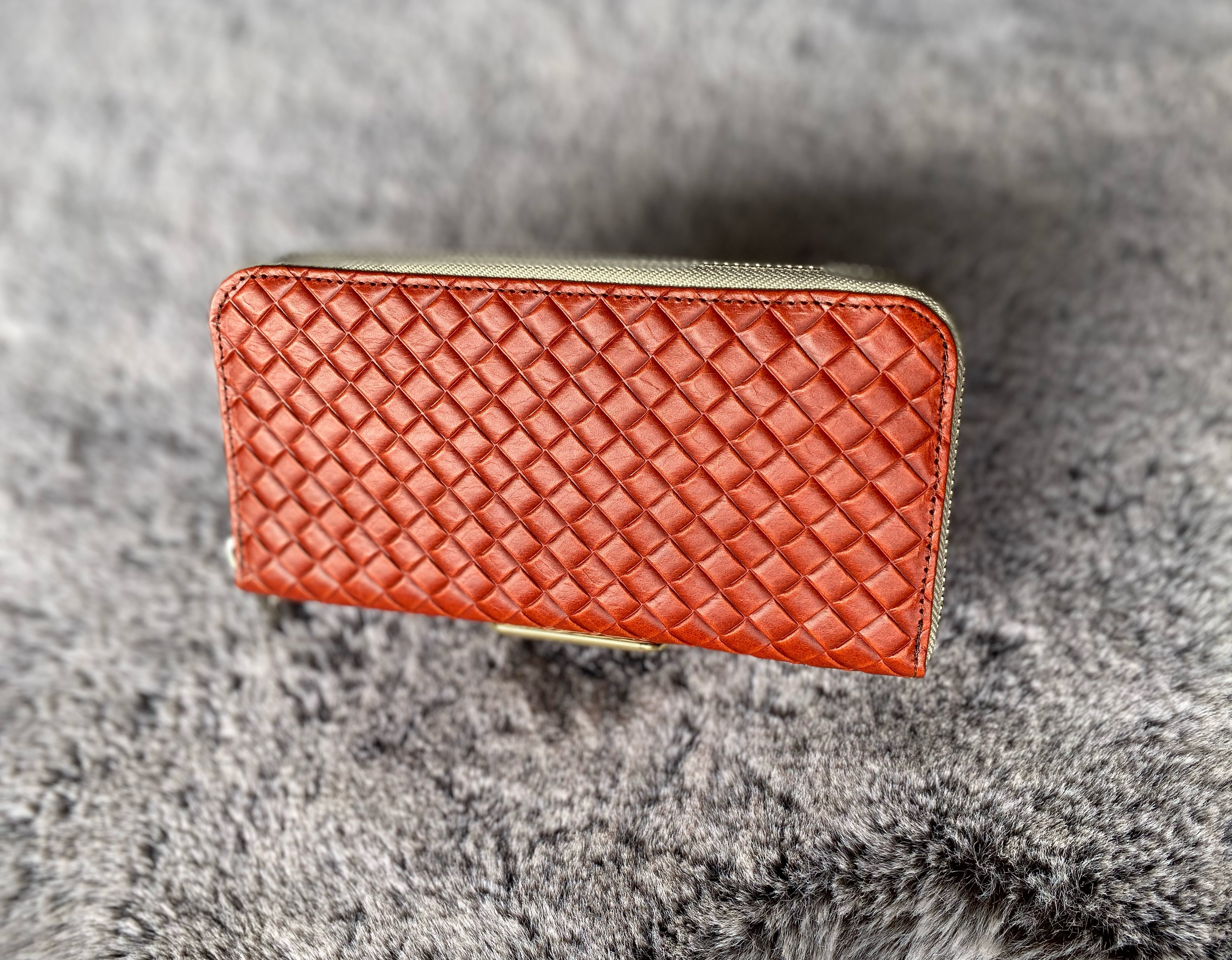 【期間限定SALE】50%off ノベルティ付き 本革 たつのレザー オールハンドメイド ラウンドファスナーウォレット