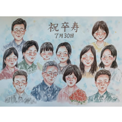 似顔絵オーダー　似顔絵　A4サイズ　14名様　還暦祝い 似顔絵オーダーです🎨 ご夫婦二人の還暦祝いを描かせて頂きまし