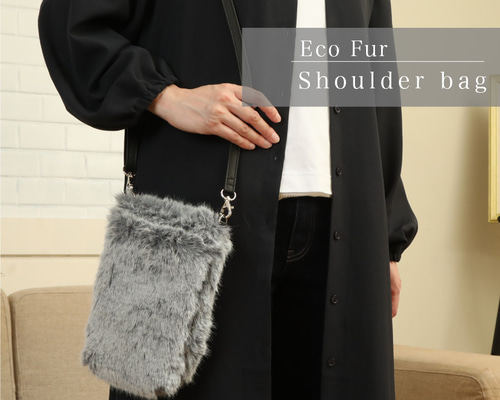 ショルダーバッグ フェイクファー レディース スマホポケット MM4330