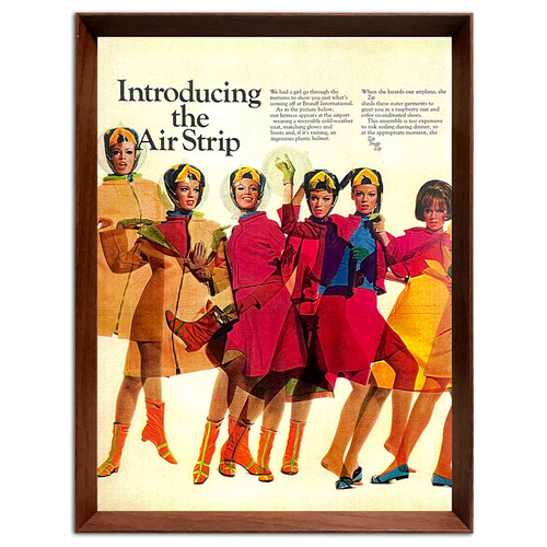 ポスター　アメリカ　ビンテージ エッソ タイガー 1960年代 アメリカ 雑誌 ビンテージ 広告 額付