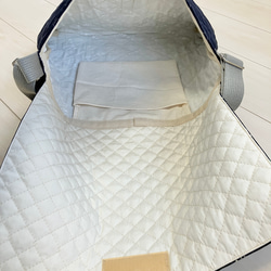 底角補強！キルティングショルダーバッグ　図書袋 7枚目の画像