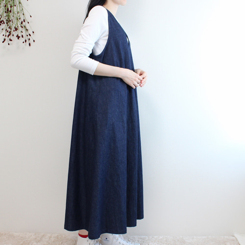 M'S GRACY デニムノースリーブワンピース 40‼️2点まとめ売り‼️ セール】 デニムノースリーブワンピース （ロング・マキシ丈ワンピース