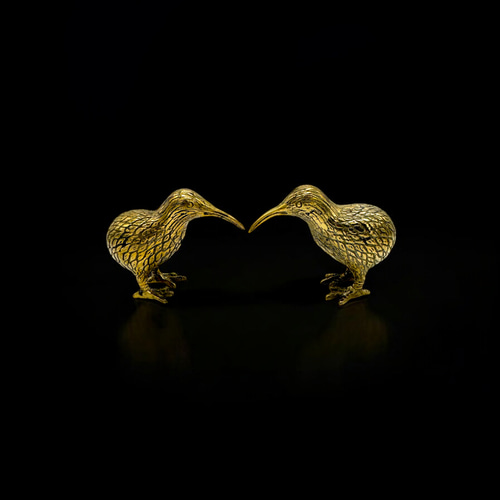 キーウィ ブロンズ インテリア 置物 金色 アンティーク 鳥 バード