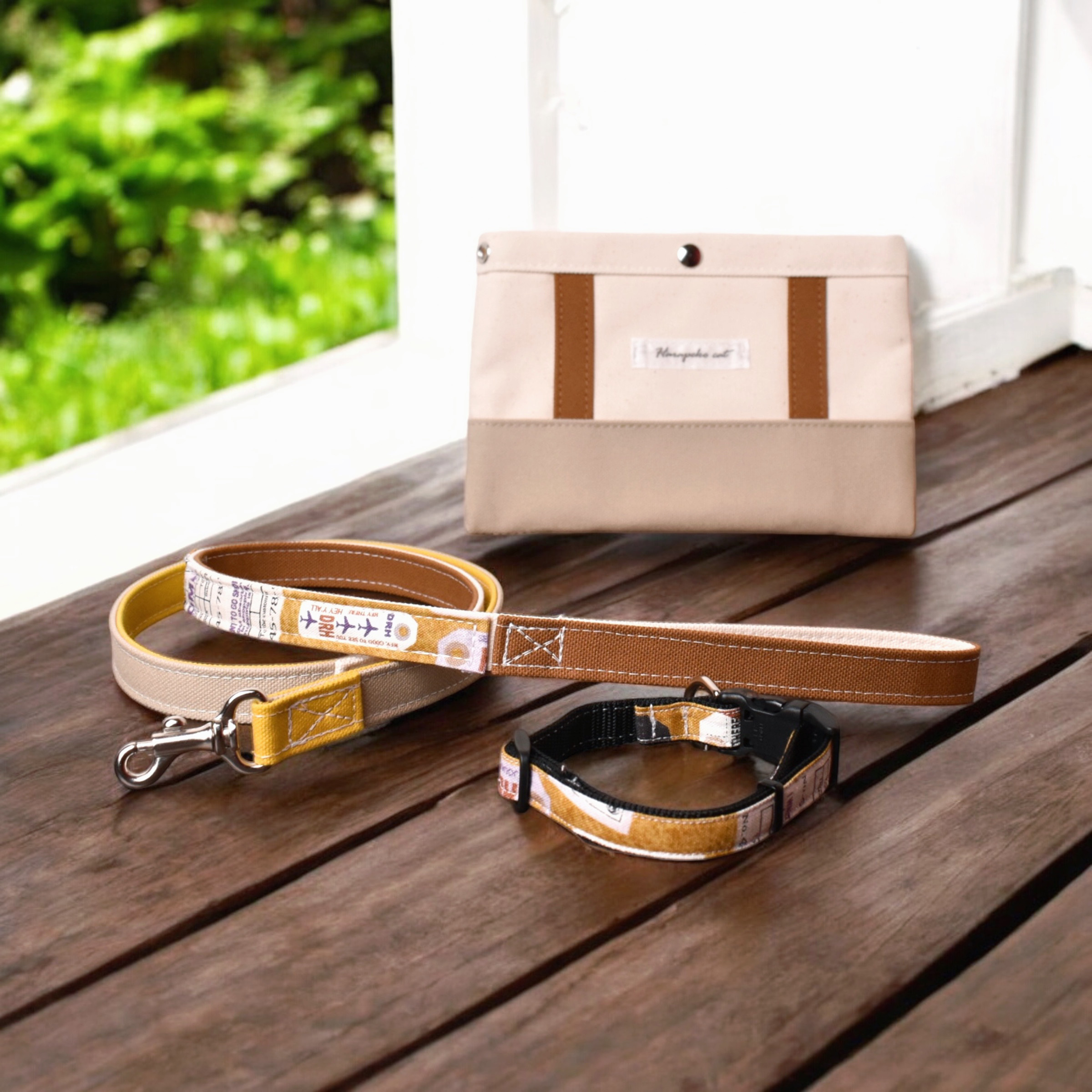 トラベルトランク　首輪リードスマホショルダーのセット