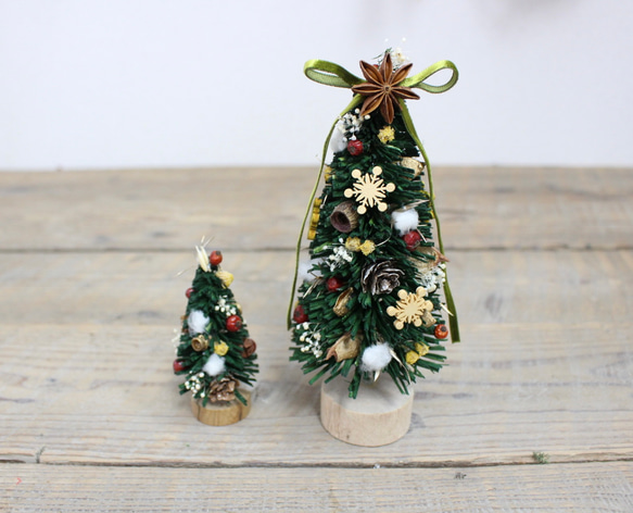 クリスマス ミニツリーセット リース 花香枯高 kakacoco 通販 18317092