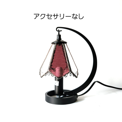 ステンドグラスの吊しテーブルランプ geminiージェミニ ワインレッド