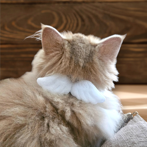 調節可能仕様にリニューアル☆天使の羽☆エンジェルシュシュ首飾りゴム  