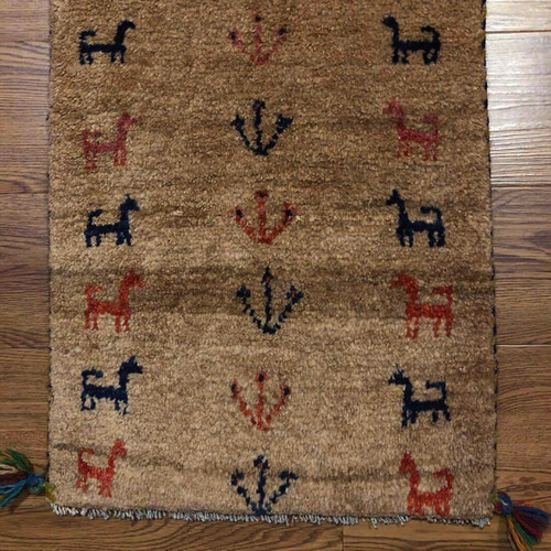 77x122cmパキスタン手織りマット(319)ギャッベ・ペルシャ・じゅうたん 77x122cmパキスタン手織りマット(319)ギャッベ・ペルシャ・じゅうたん