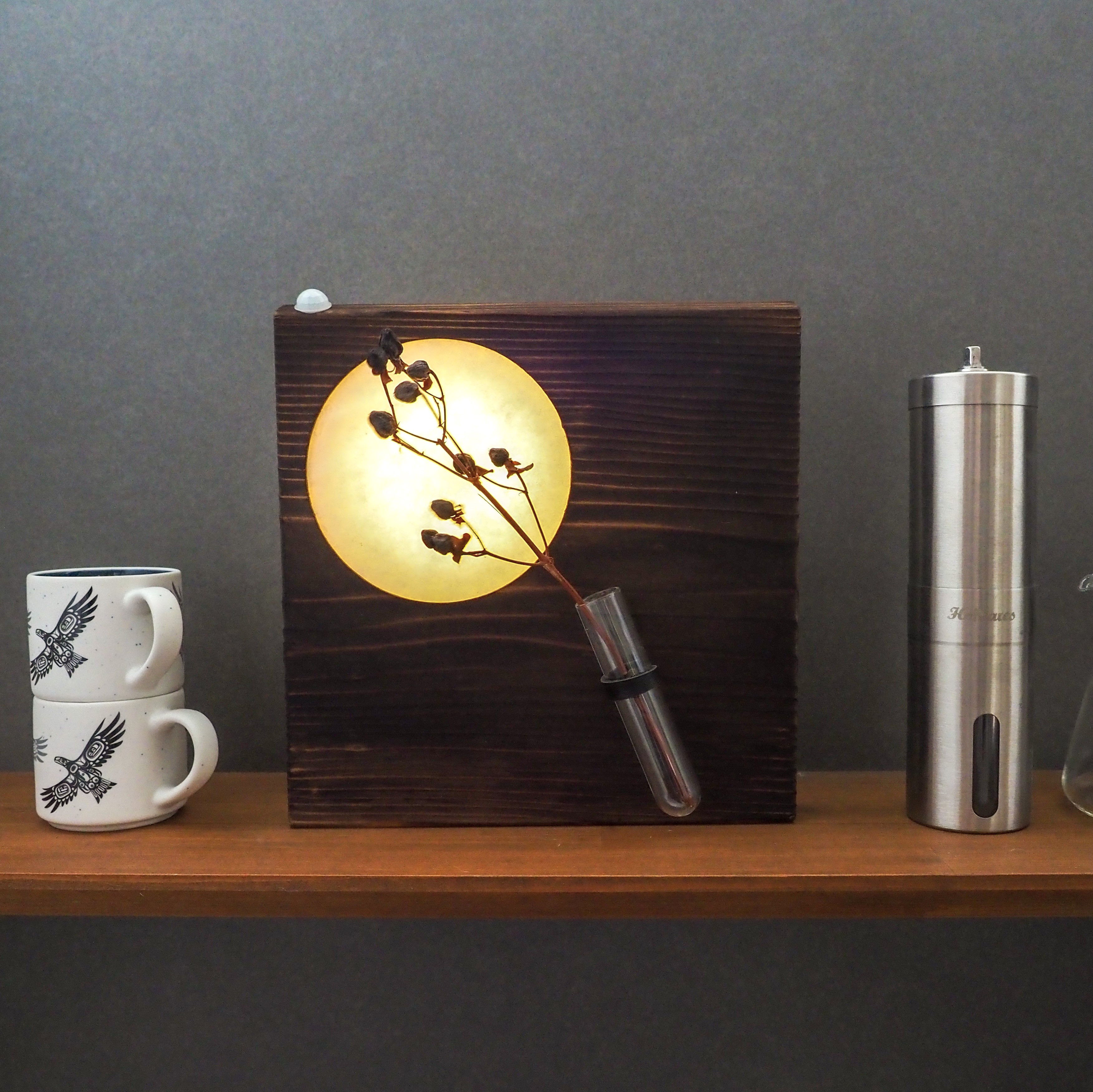 和風一輪挿しLED照明