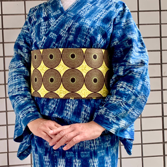 半幅帯 半襟付き カジュアル 綿100％ 半幅帯 半襟付き カジュアル 綿