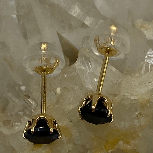 k18YG AU750 18金 天然ブラックダイヤモンド 0.7ct イエローゴールド 