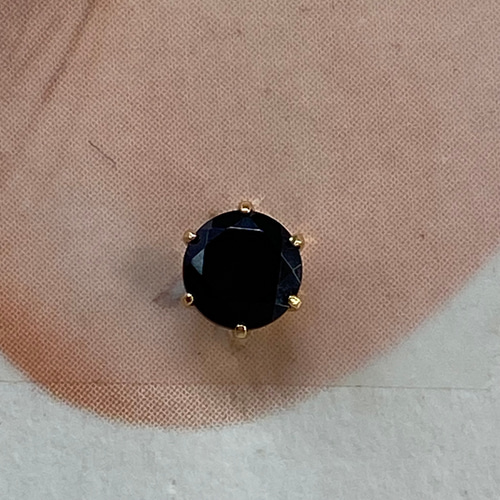 k18YG AU750 18金 天然ブラックダイヤモンド 0.7ct イエローゴールド 