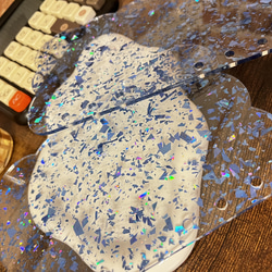 韓国アクリルバインダー♡バタフライ♡A6貯金SAVING　シルバーリボン 韓国アクリルバインダー♡バタフライ♡A6貯金SAVING シルバー