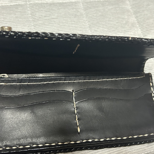 バイカーズウォレット ターコイズアクセント付レザーキーリング