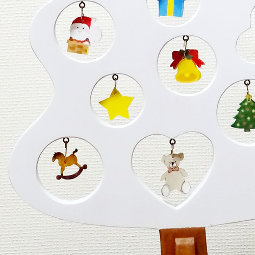 ホワイトクリスマスツリー 木製 手作り 卓上 ミニツリー（ホワイト