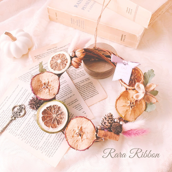 リース 玄関リース かわいい おしゃれ リビング 秋のリース フルーツ