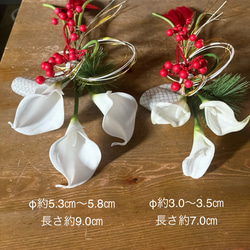 ＊2サイズ展開＊凛としたしつらえ・紫牡丹【単品ページ】//カラーとサンキライのお正月しめ縄飾り 3枚目の画像