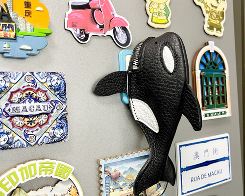 キーケース 限定ハンドメイド「Orcas 鯱鯨」犽ハンドメイド製品
