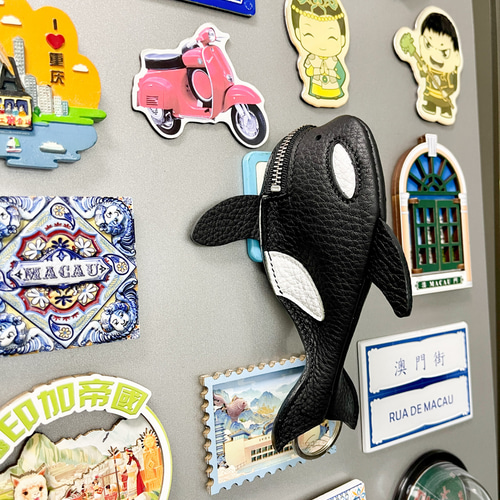キーケース 限定ハンドメイド「Orcas 鯱鯨」犽ハンドメイド製品