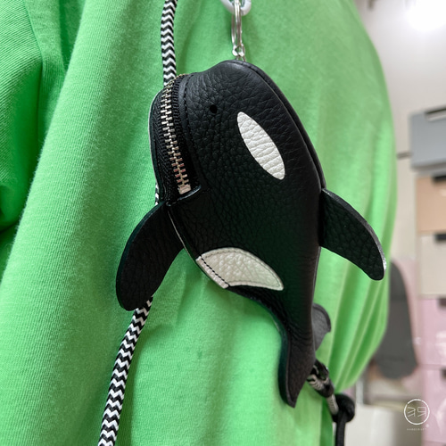 キーケース 限定ハンドメイド「Orcas 鯱鯨」犽ハンドメイド製品