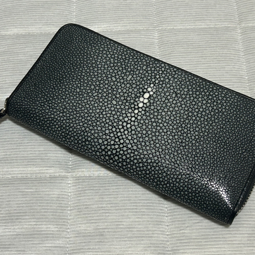 スティングレー ガルーシャ 財布 本革 ダークブラウン 観音開き パール