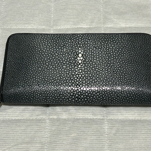 スティングレー ガルーシャ 財布 本革 ダークブラウン 観音開き パール